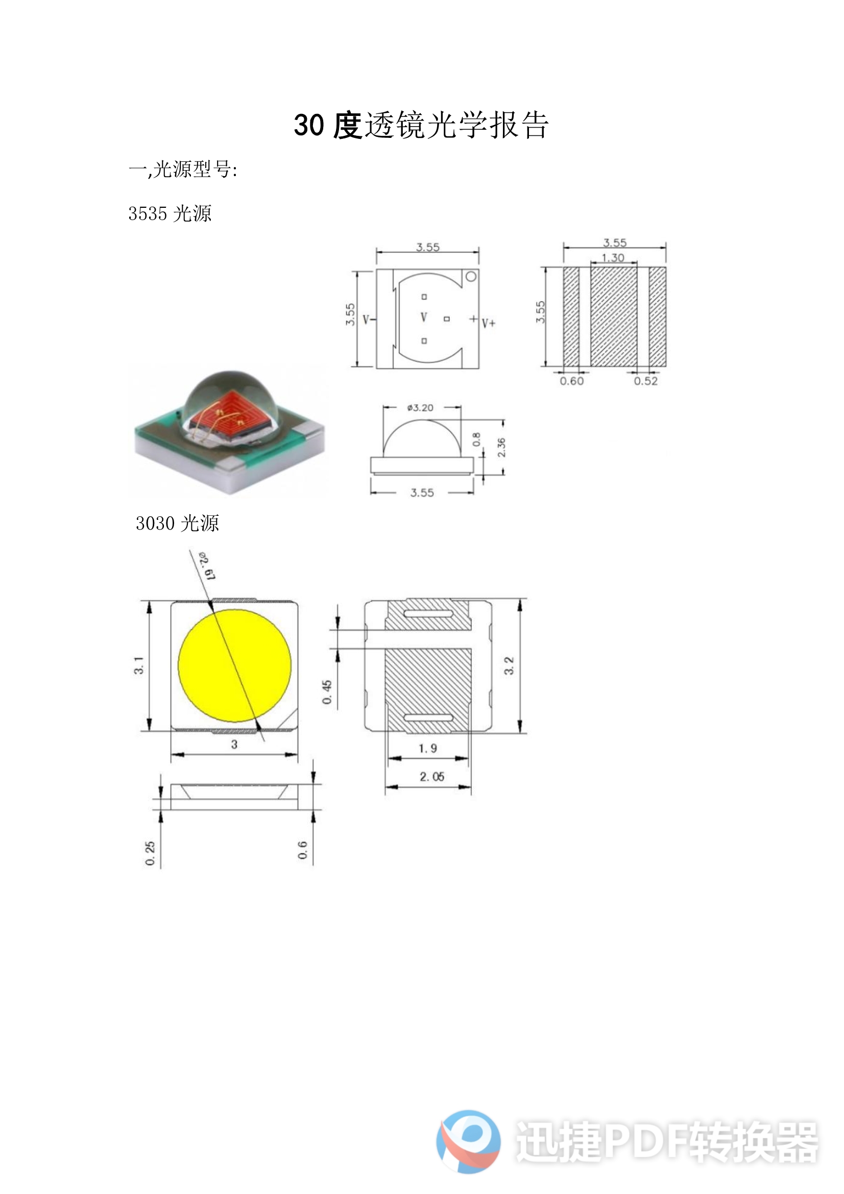 30度透镜光学报告